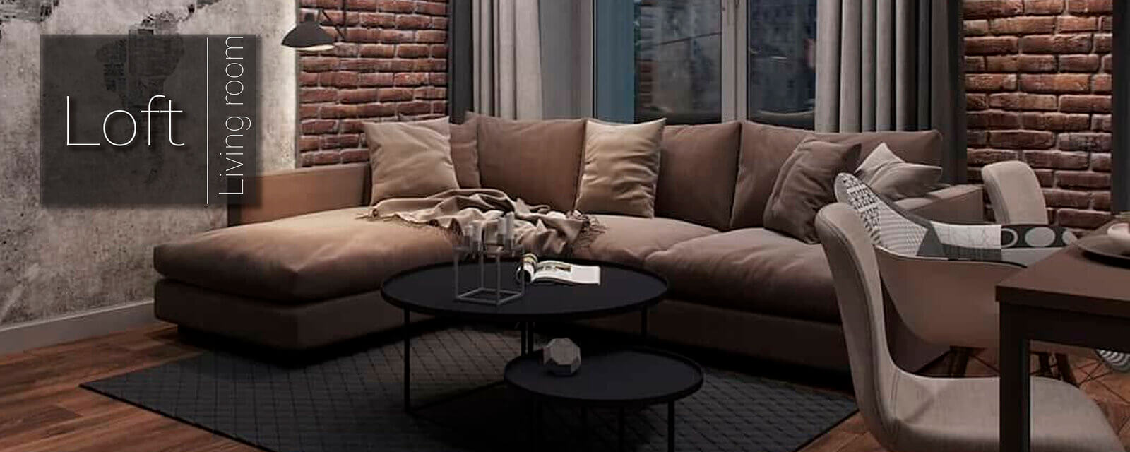 Modern Loft Living Room Design